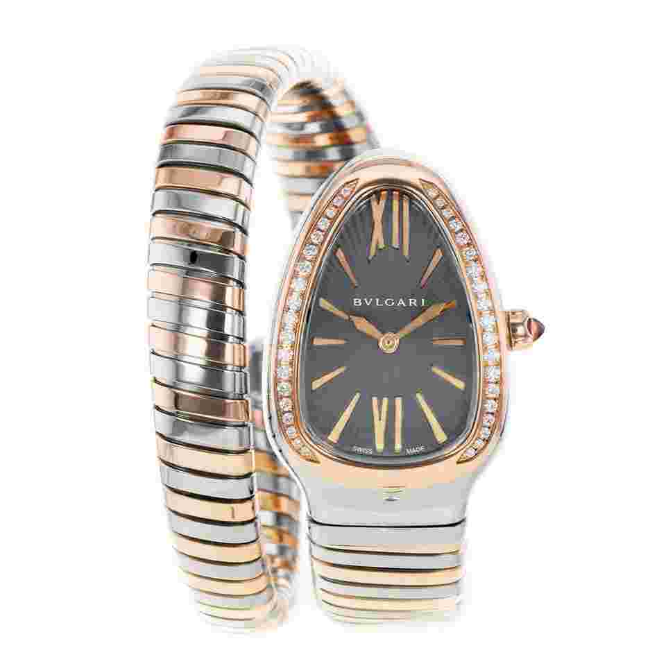 Bulgari Serpenti
102681 35mm Factory Diamond Steel Rose Gold Ladies Watch