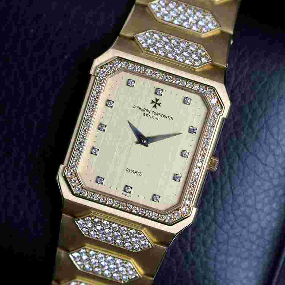 Vacheron 222 70503/415j Vintage (80s) VERY RARE FACTORY DIAMONDS PIECE UNIQUE