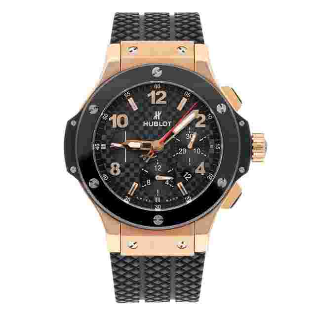 Hublot Big Bang 44 mm Black 301.PB.131.RX Rose Gold with Black Rubber Watch