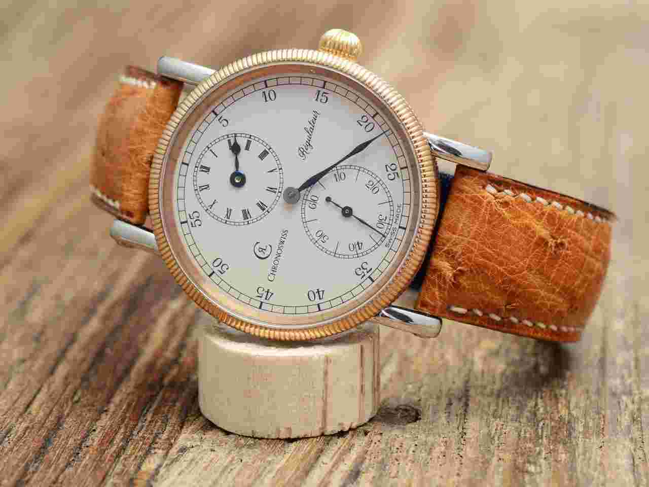 Chronoswiss Regulateur Handaufzug First Series Stahl/Bronze Regulateur