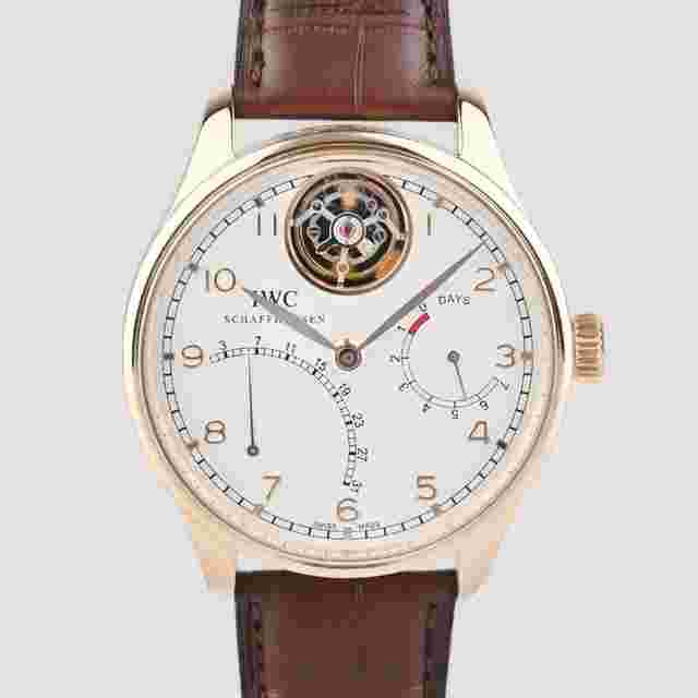 IWC Portuguese Tourbillon Mystere Retrograde 18K Rose Gold Automatic Men's Watch