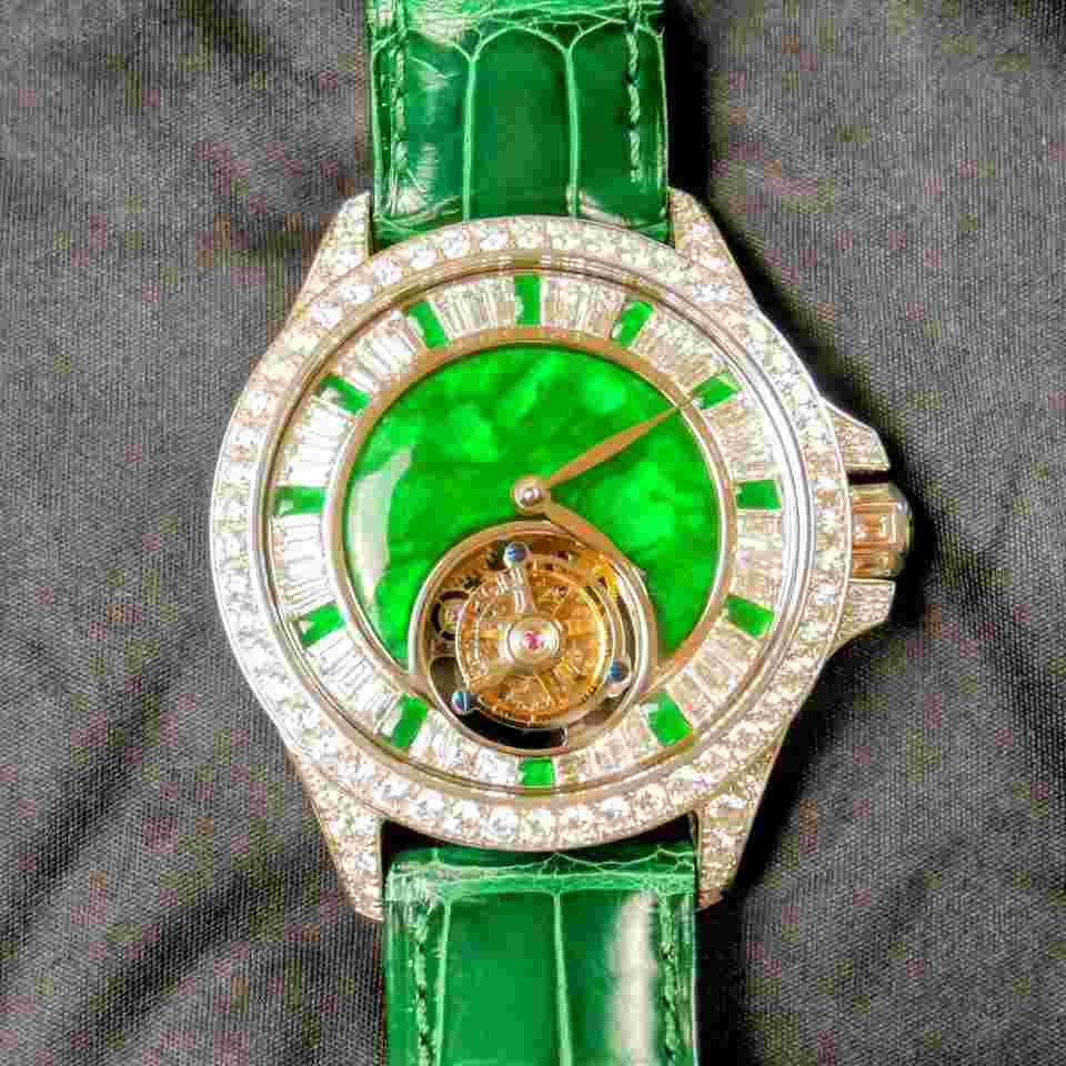 Memorigin Emperor Jade (Gent.) - Baguette Diamond full set jade buguette diamond