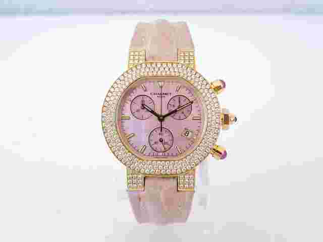 Chaumet Class One 18K Yellow Gold MOP Dial Diamonds Bezel