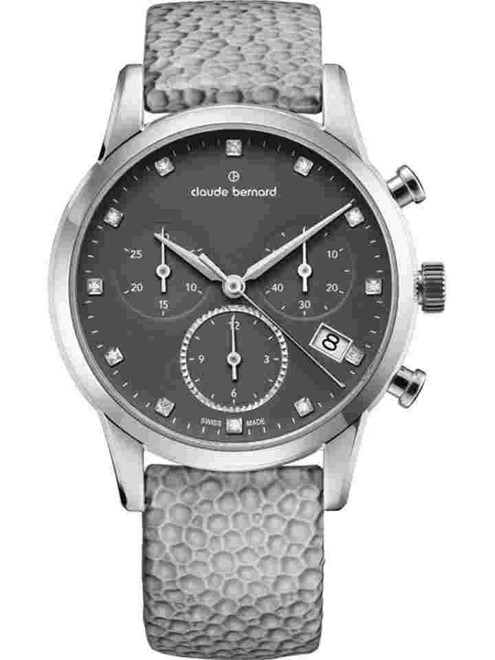 Claude Bernard 10231-3-TAPN1 Damenuhr Classic Chronograph 35mm 5ATM