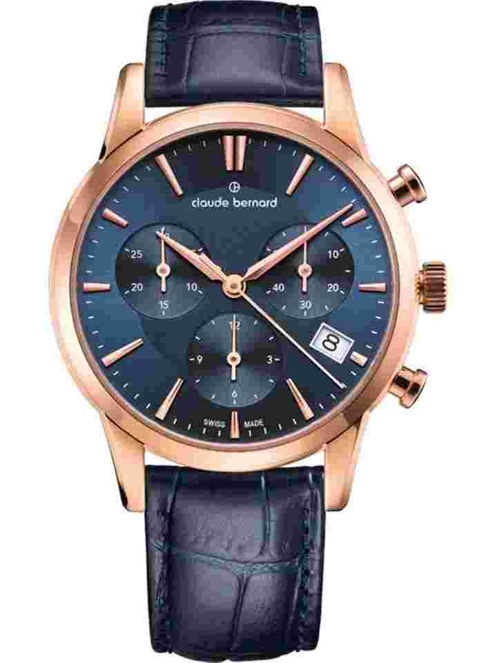 Claude Bernard 10231-37R-BUIR Damenuhr Classic Chronograph 35mm 5ATM