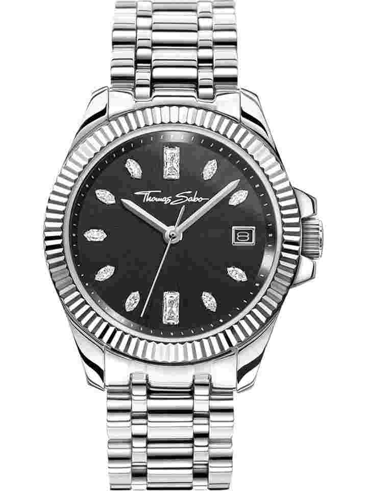 Thomas Sabo WA0406-201-203 Damenuhr Divine Black 33mm 10ATM