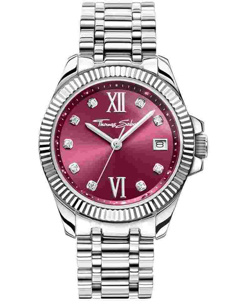 Thomas Sabo WA0407-201-212 Damenuhr Divine Burgundy 33mm 10ATM