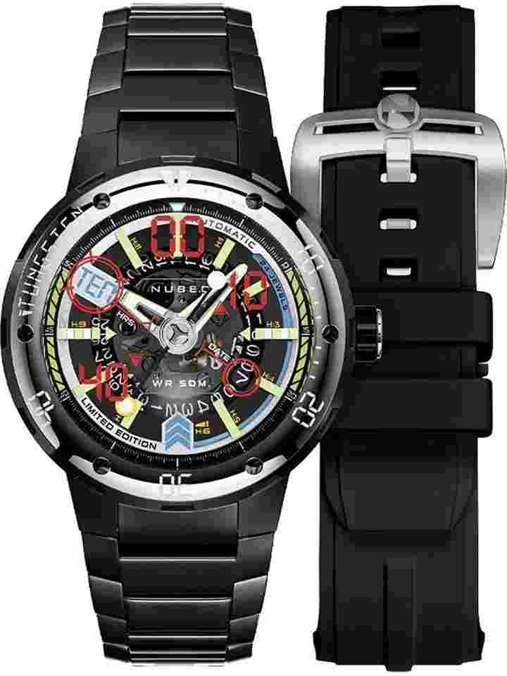 Nubeo NB-6090-22 Herrenuhr Mariner 9 Automatik Limited Edition 50mm 5ATM