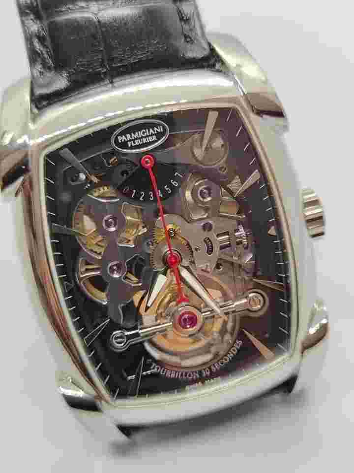 Parmigiani Fleurier Kalpa Limited edition of 30 platinum hollow tourbillon watch 37X44MM.PFH159.2002800.HA1441