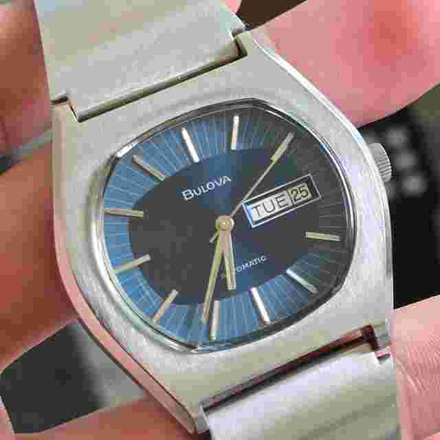 Bulova Clipper "AQ" Vintage men's automatic watch Two-tone dial serviced