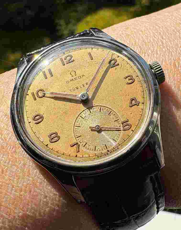 Omega Classic steel watch for Türler year 1946 Cal. 30T2 with original Omega buckle.