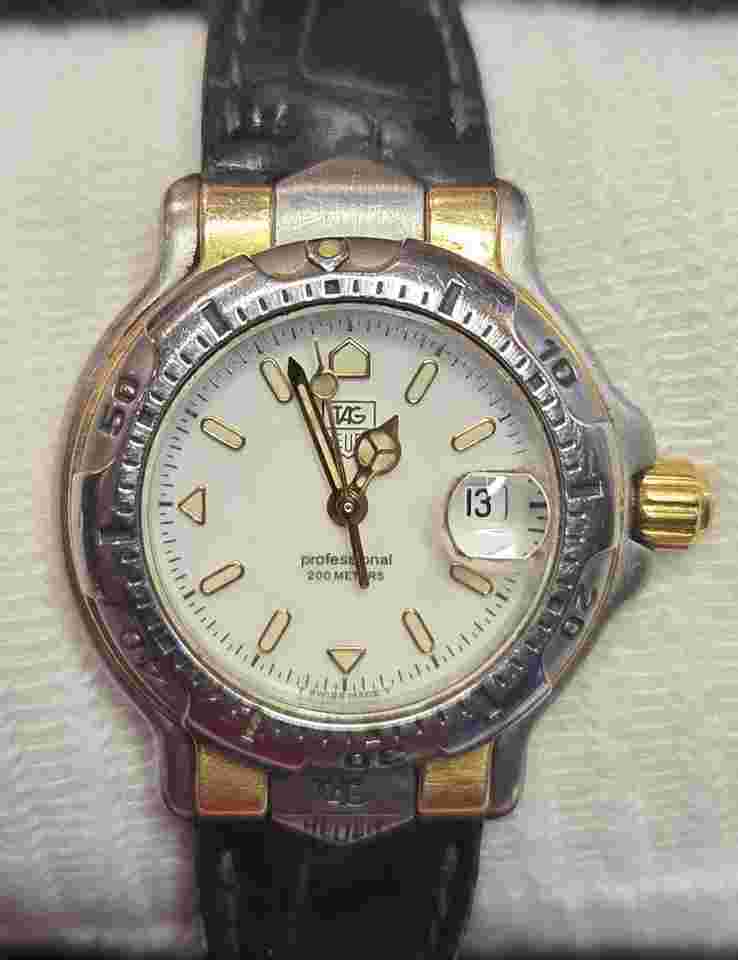 TAG Heuer 6000 Professional WH1351-K1 29 mm 18kt Gold & Steel Swiss Quartz