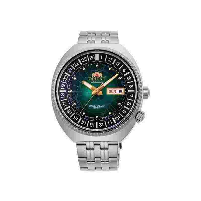 Orient Mako Revival Mechanical WORLD MAP Watch Metal Strap RN-AA0E02E/RA-AA0E02E