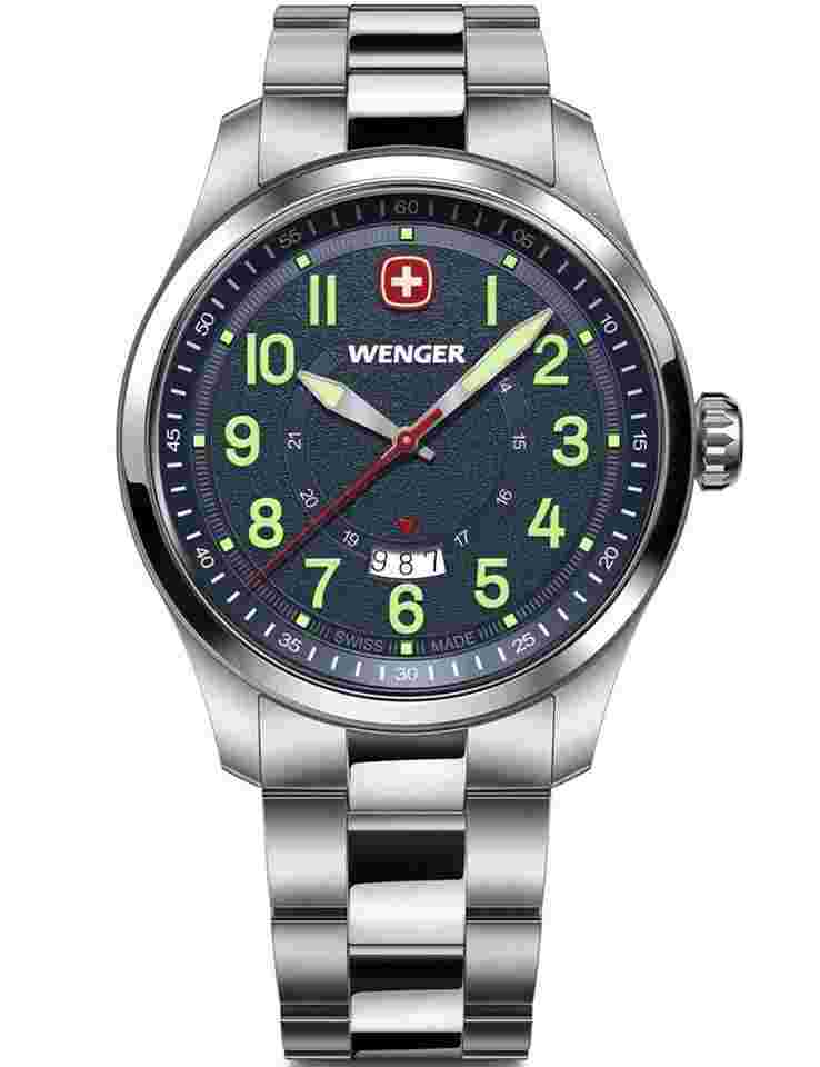 Wenger 01.0541.123 Herrenuhr Terragraph 43mm 10ATM