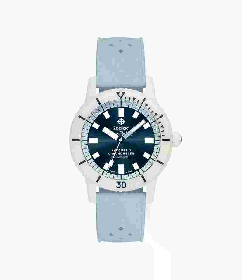 Zodiac Sea Wolf ZO9590 Super Sea Wolf Ceramic Diver White 41 mm Automatic Men's Watch