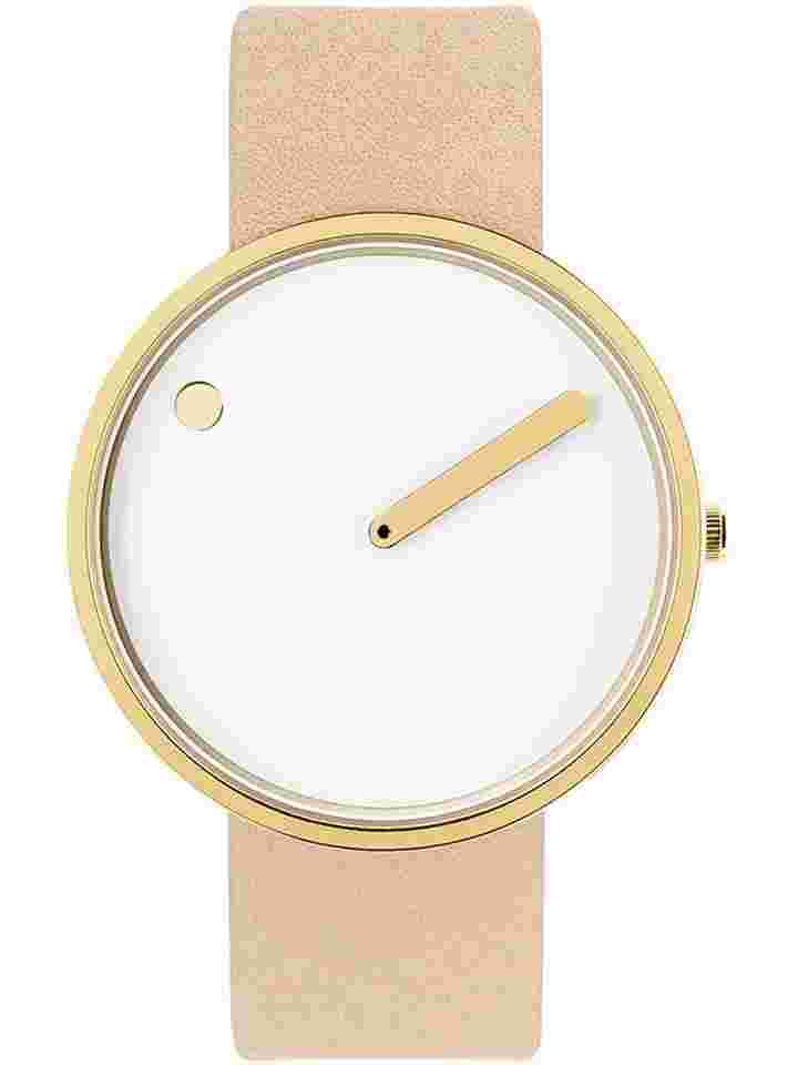 PICTO 43321-6320G Damenuhr White and Gold 40mm 5ATM