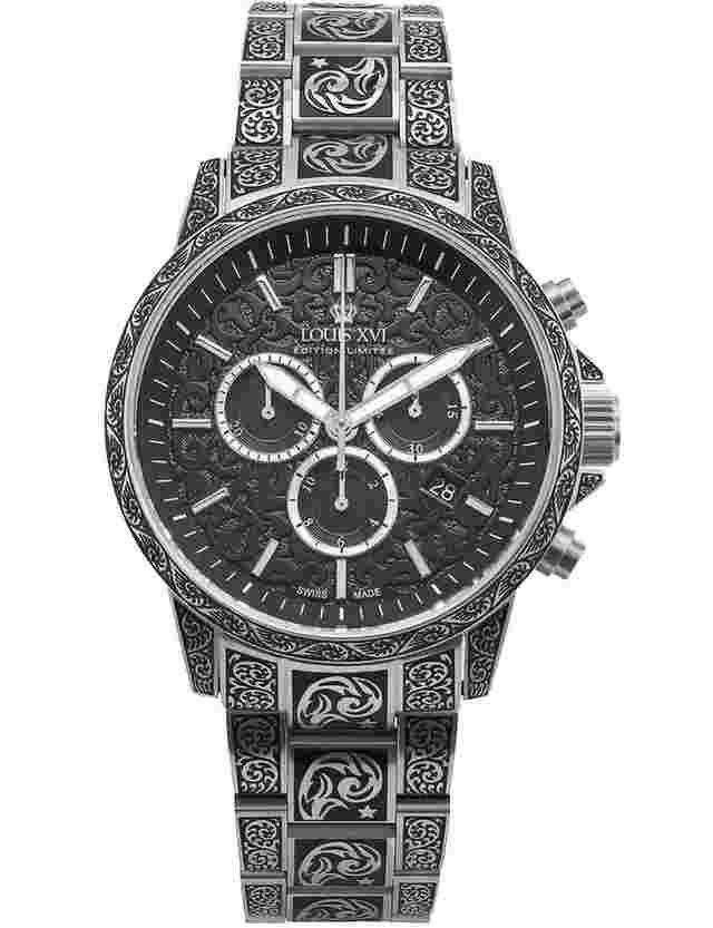 Louis XVI LXVI1720 Herrenuhr Palais Royale inked Chronograph 43mm 10ATM