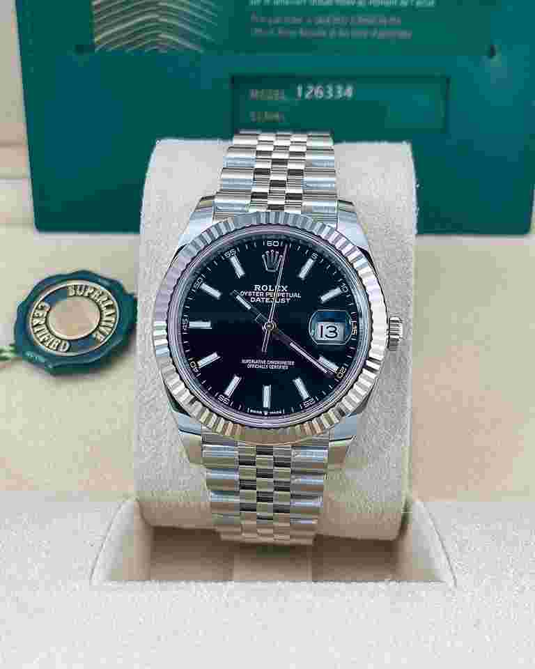 Rolex Datejust 41 In Stock 2025 126334 Datejust 41 Black Stick Dial Jubilee Band Unworn