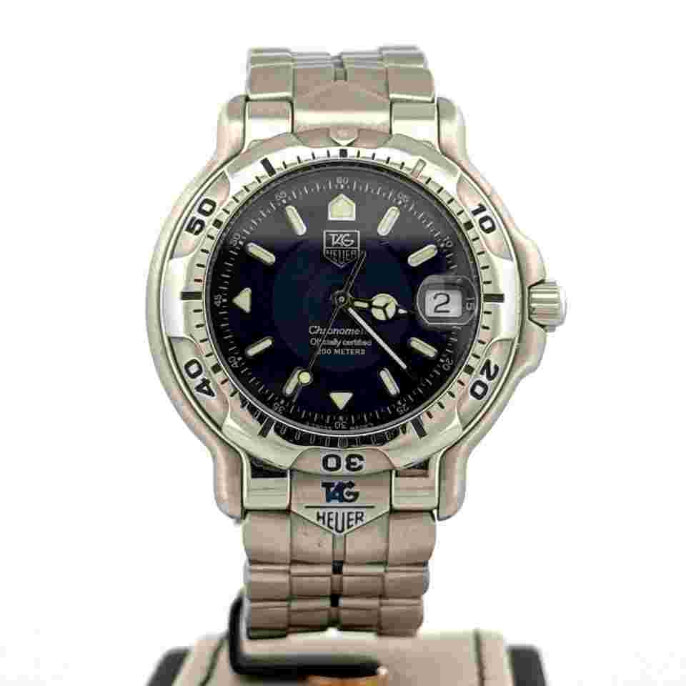 TAG Heuer 6000 Chronometer 39MM Steel Blue Dial Automatic Good Condition