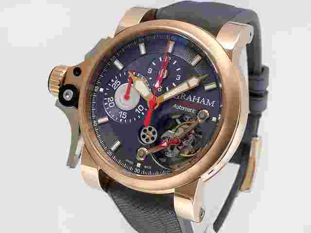 Graham Tourbillograph Trigger Havana 2TTAR. B03A. C86B 18k Rose Gold LTD 50pc + 2 Rubber Straps