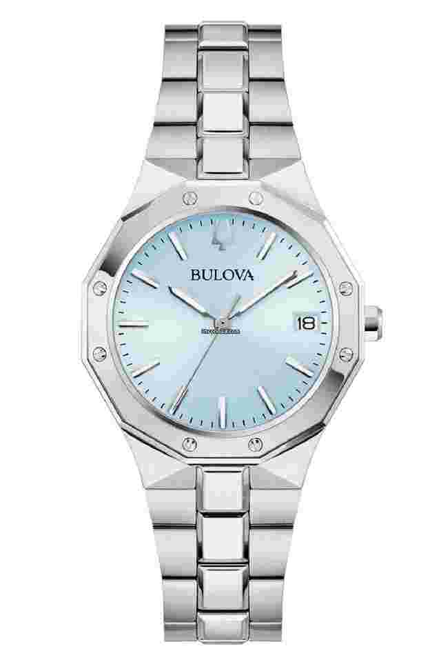 Bulova Classic 96M169 Damenuhr Quarz Classic Stahl/Hellblau
