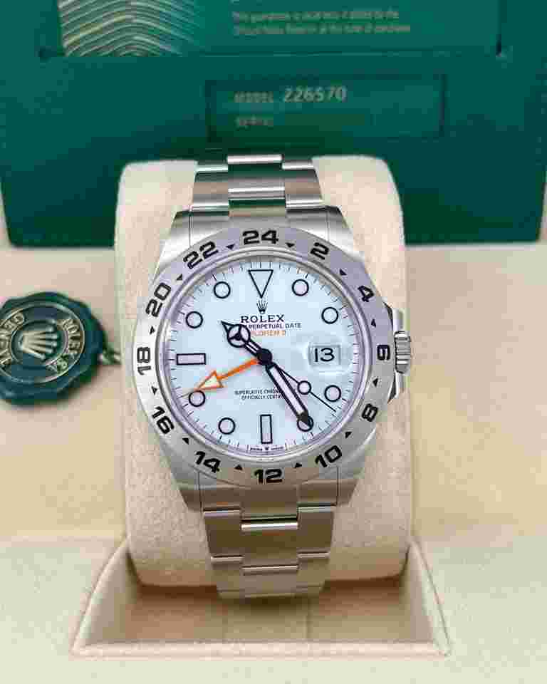 Rolex In Stock 2025 Explorer II White Dial Oyster Bracelet