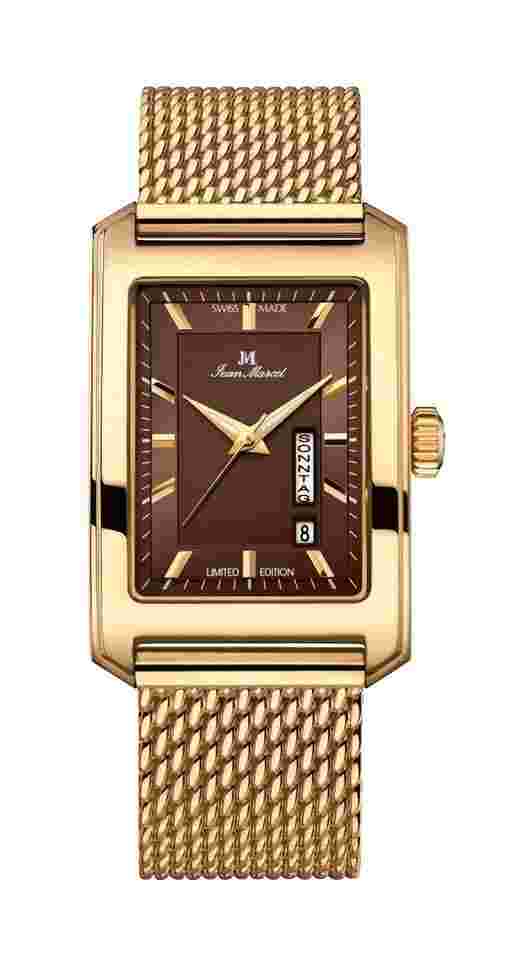 Jean Marcel Quadrum III Brown Gold (Limited Edition) New Official dealer Warranty Made in Germany
