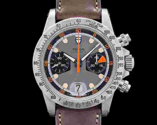 Tudor Montecarlo Chronograph SS Black "Home Plate" Dial Circa. 1971 RARE