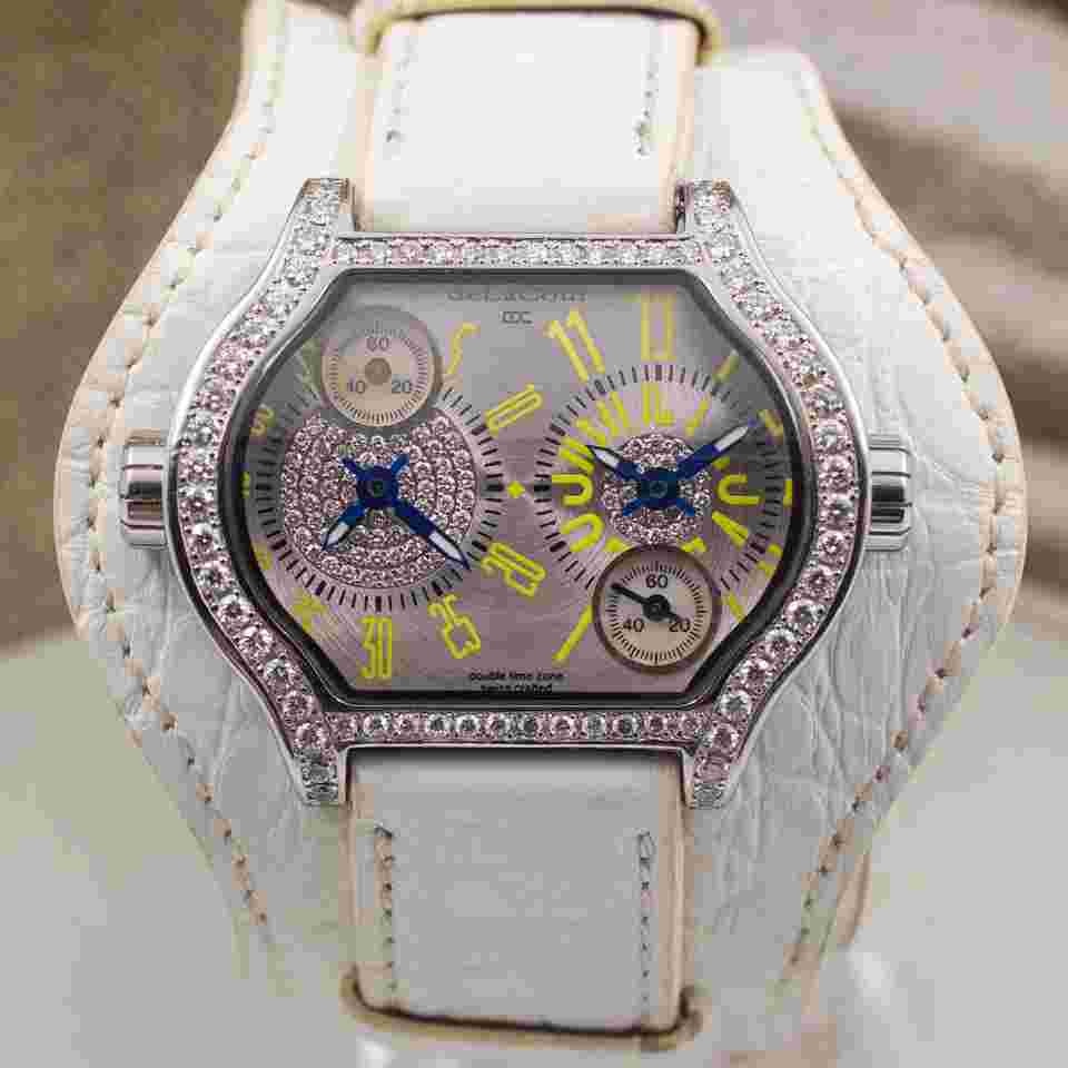DeLaCour City 2 Dual-Time Steel Diamonds Quartz Limited Edition