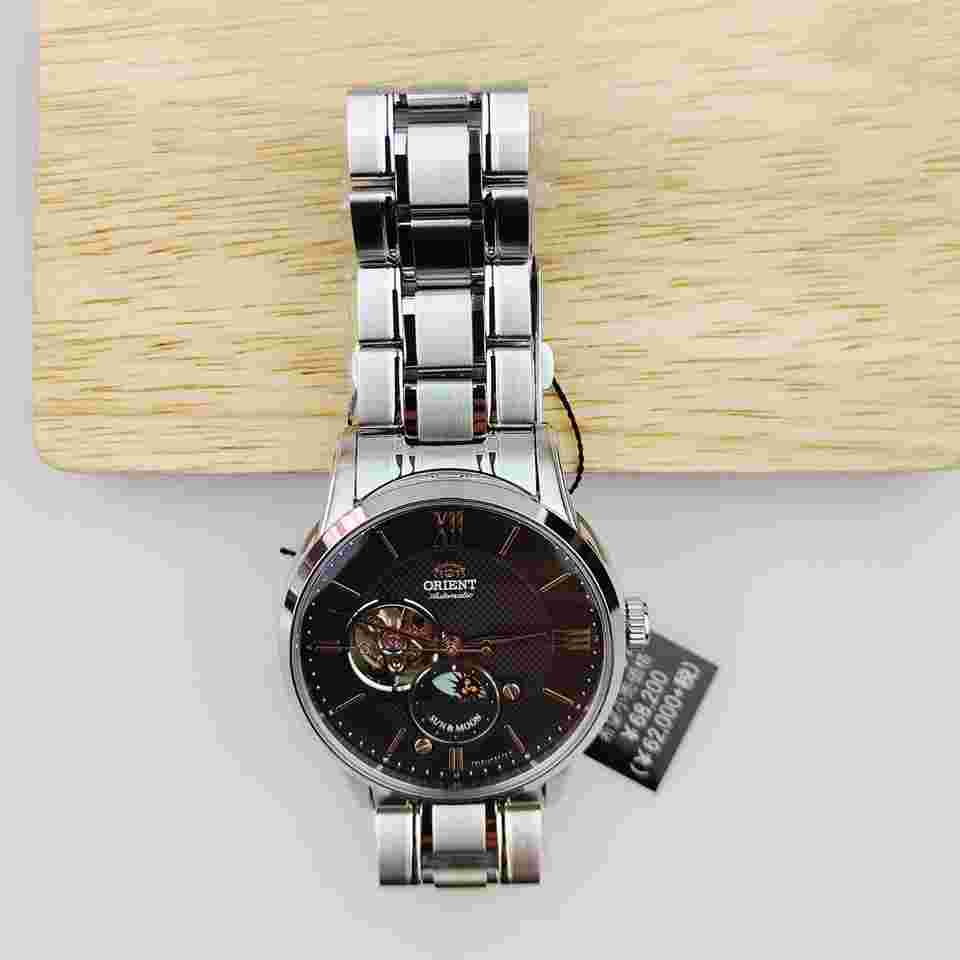 Orient Sun and Moon SUN&MOON analog Mechanical metal strap watch RN-AS0001B
