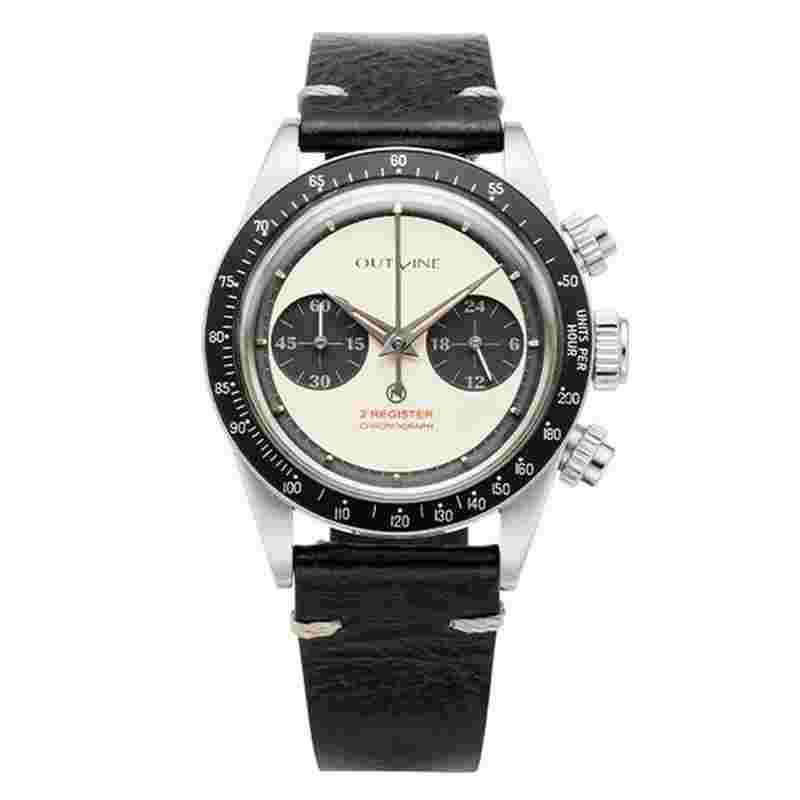 OUTLINE x Tic Tac analog Mechanical quartz Chronograph metal watch YK20232-1WHLB