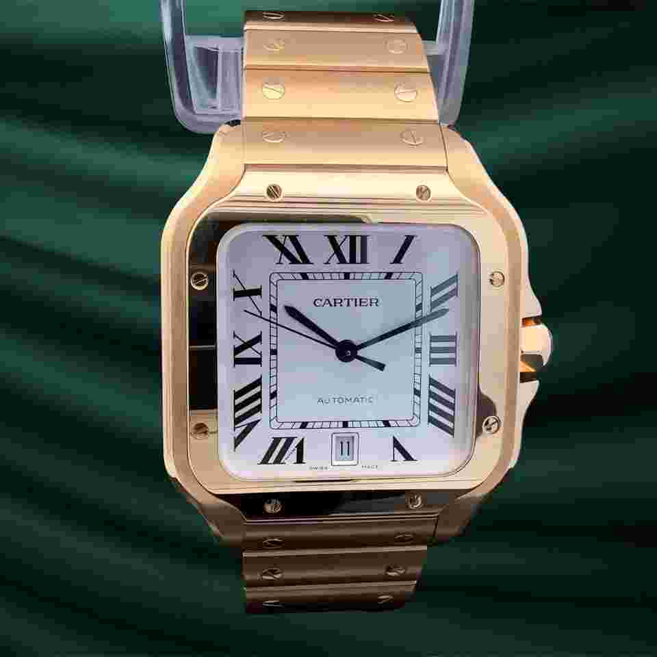 Cartier Santos 18k Watch Large WGSA0029