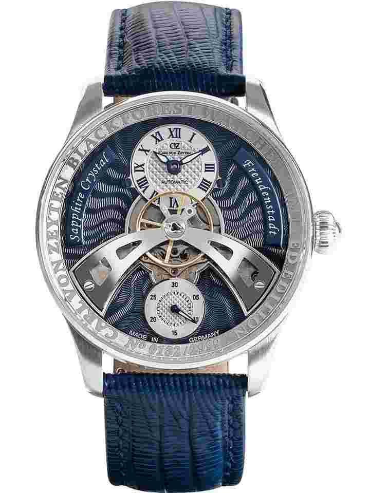 Carl von Zeyten CVZ0043BLS Freudenstadt Automatik Herrenuhr 42mm 5ATM