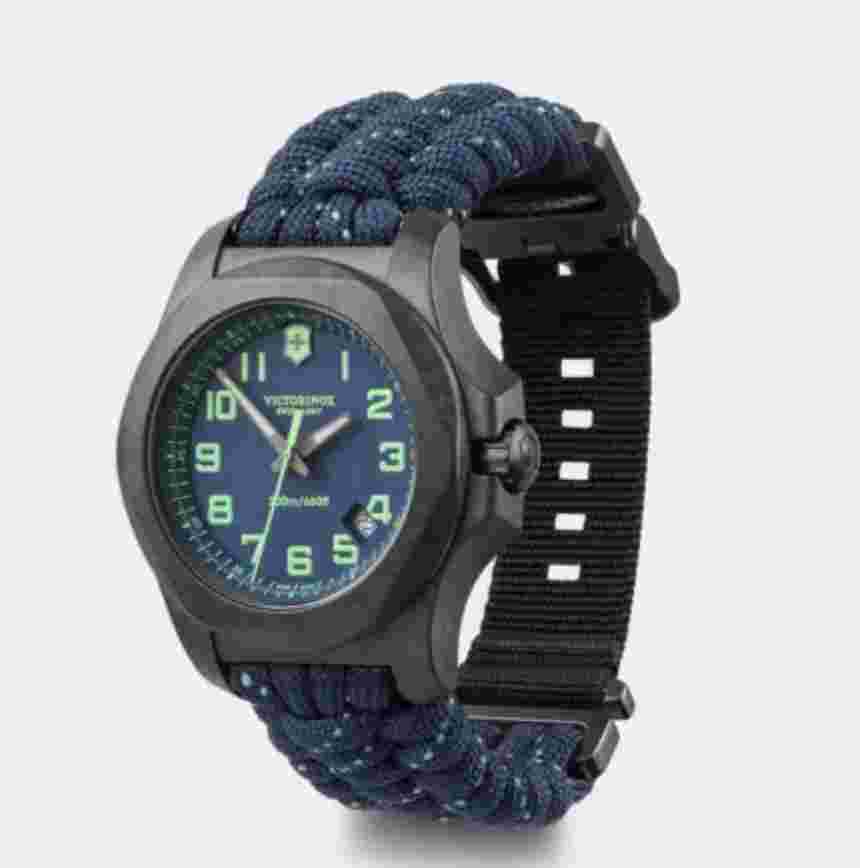 Victorinox Swiss Army I.N.O.X. Carbon 43 MM Blue Bracelet Blue Dial Watch 241860