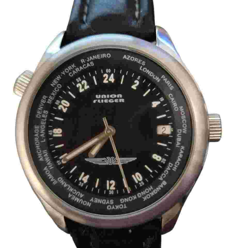 Union Flieger - Automatic – Limited European Edition 31/100 - Box Included – BLACK DIAL!!!