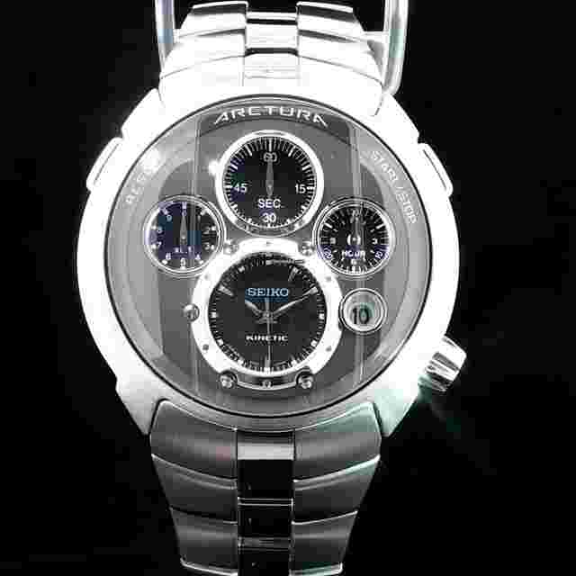 Seiko Arctura Kinetic Chronograph SLQ025 - 9T82 Serviced! Full Set Rare 1 of 500 Includes Kinetic Chargers