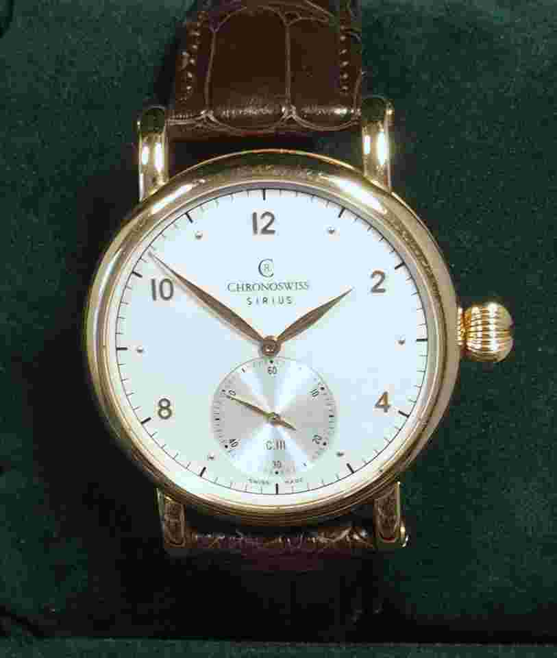NEU CHRONOSWISS SIRIUS CH-1021R Handaufzug 18 Kt Rotgold Sirius