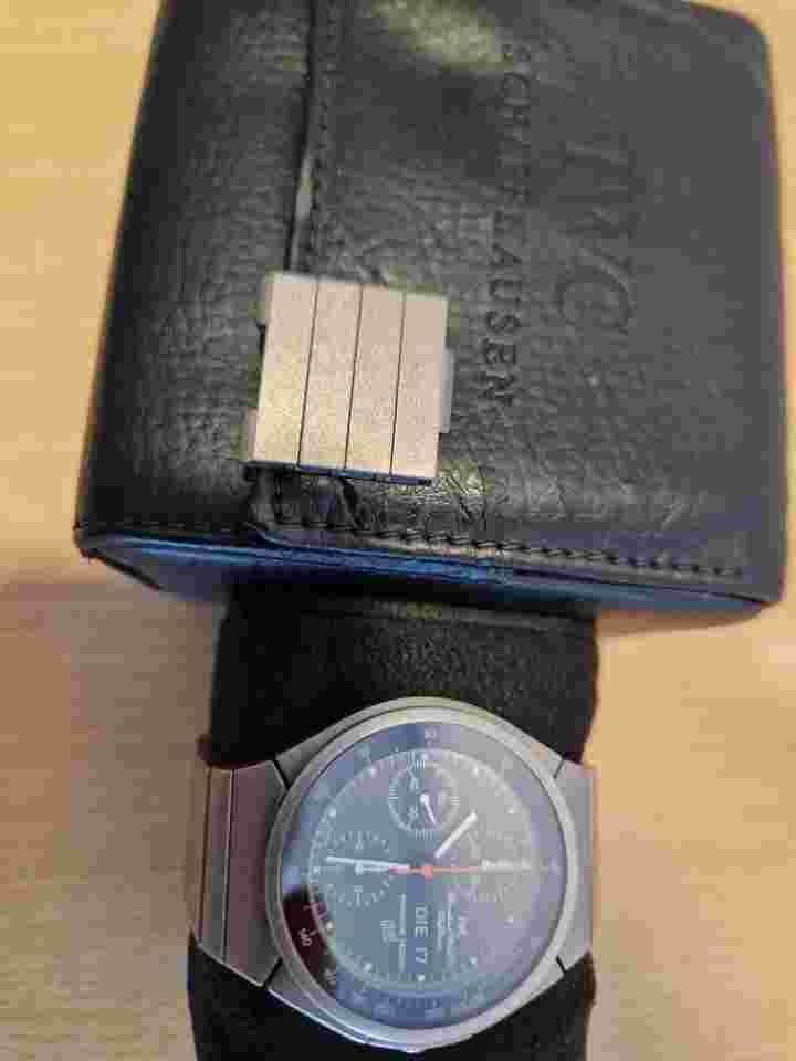 IWC Titan Chronograph Porsche Design 3700 Versenkte Start-/Stop Tasten und änderbarem Gliederarmband