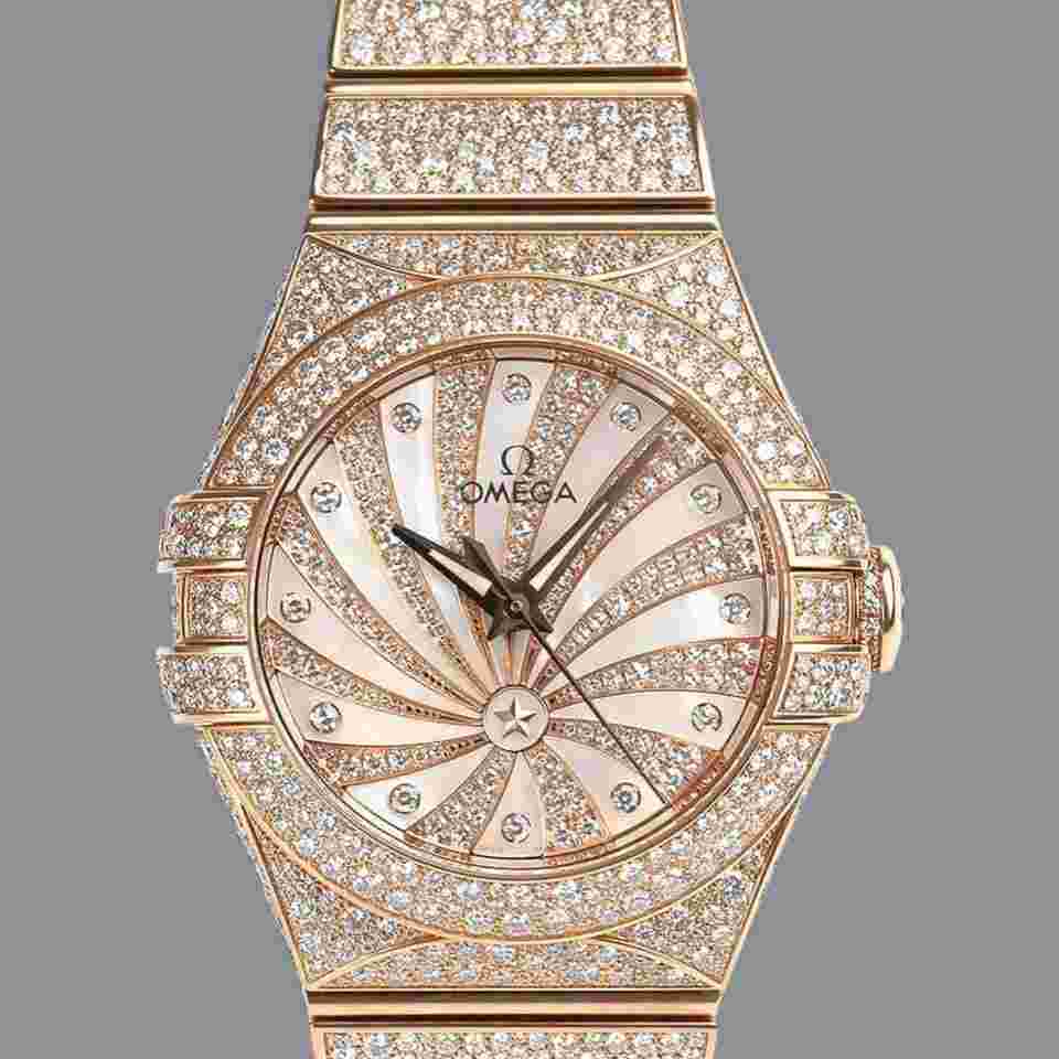 Omega Constellation Ladies 123.55.31.20.55.006 | Diamonds | Red gold | Box&Papers