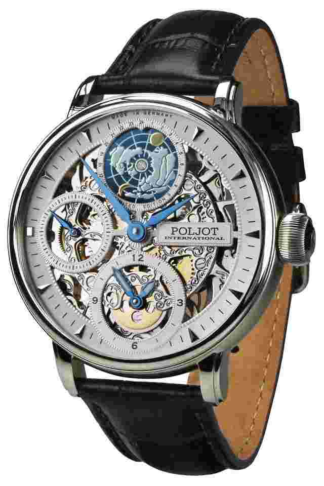 Poljot International 9730.2940551 Herrenuhr Double Timer Globetrotter