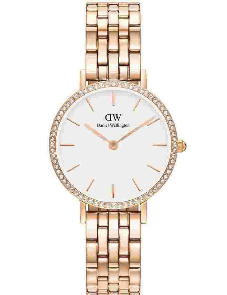 Daniel Wellington DW00100666 Damenuhr Petite Lumine Bezel 5-Link Melrose 28mm 3ATM