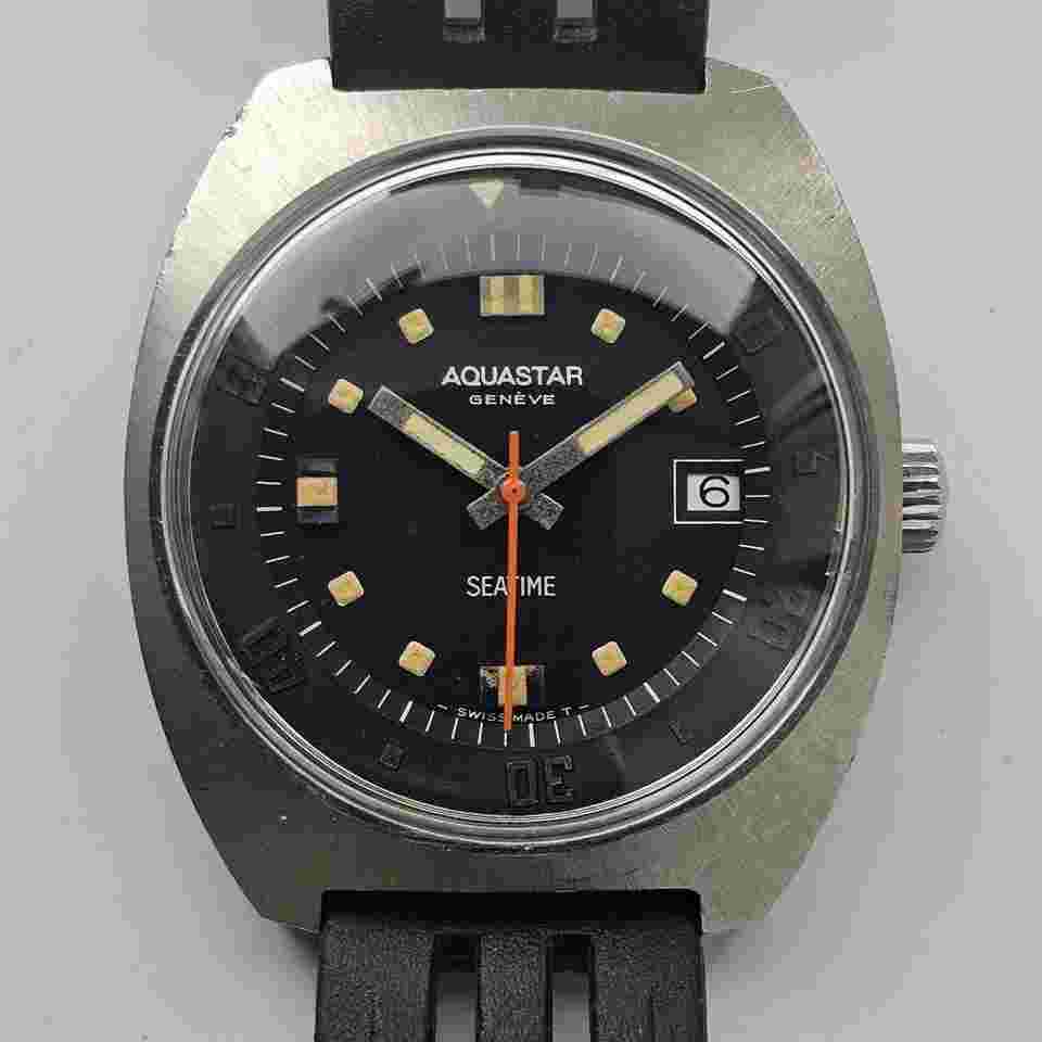 Aquastar Vintage Aquastar Seatime Automatic Men's Wristwatch Ref 1000 Serviced