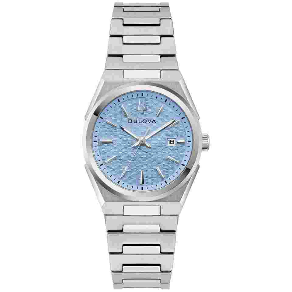Bulova Classic 96M177 Damenuhr Quarz Classic Stahl/Hellblau