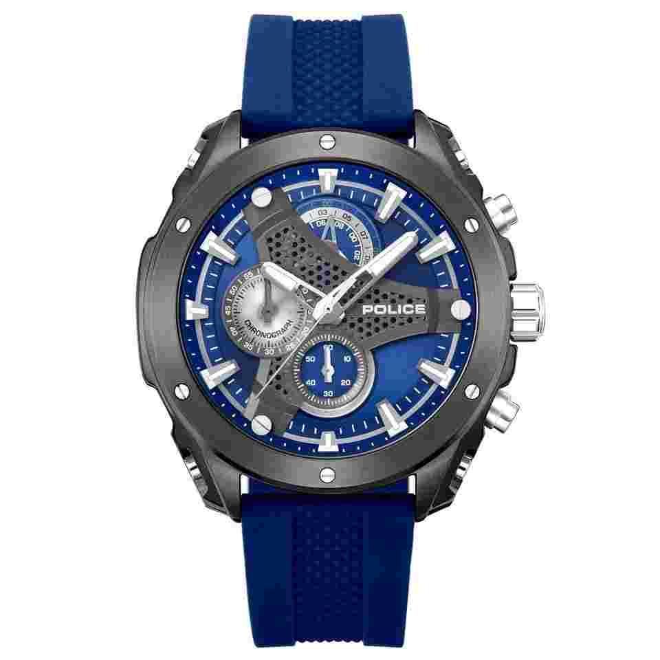 Police PEWGO0093002 Herrenuhr Quarz Chronograph Wyvern Blau