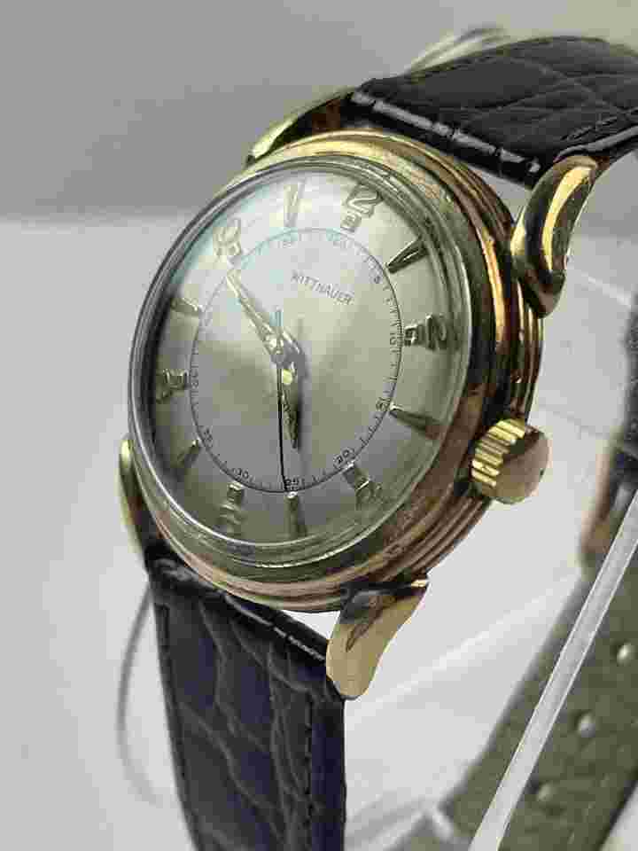 Wittnauer Longines Doctors Pie Pan Dial 10K Gold-filled Stainless-Steel Screw Down Case Back Vintage Swiss Made