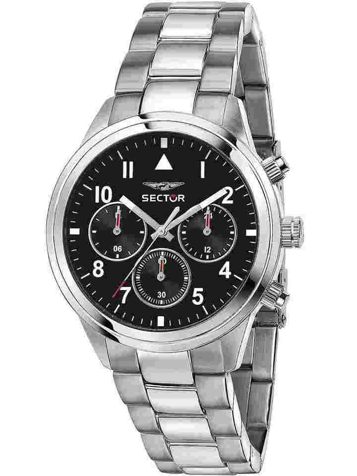 Sector R3253540013 Serie 670 Dual Time Herrenuhr 40mm 5ATM