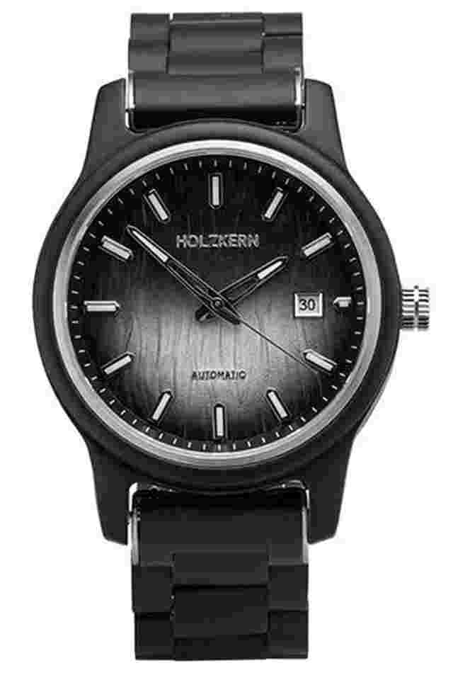 Holzkern Herrenuhr Automatik Nightbird Ahorn/Schwarz