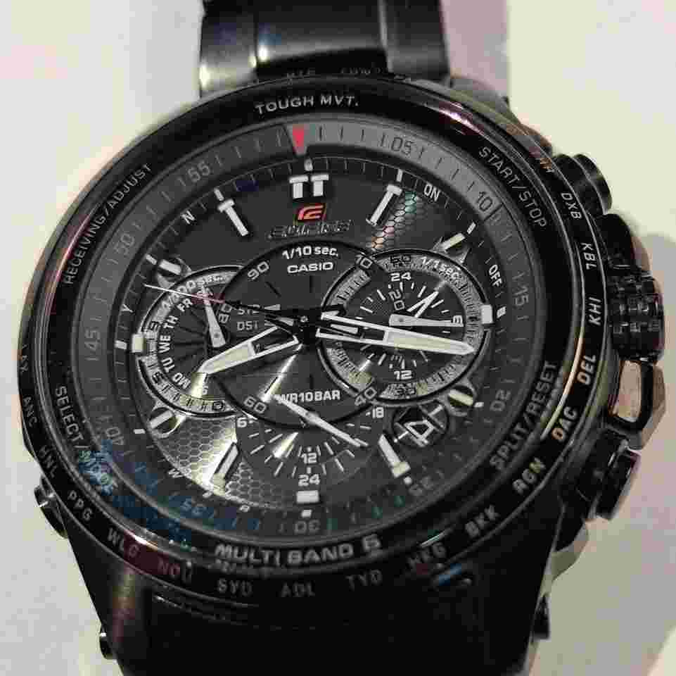 Casio Edifice EQW-T720DC-1AJF Funk Chronograph Black IP Edifce Solar Atomic Radio-Japan Domestic Market