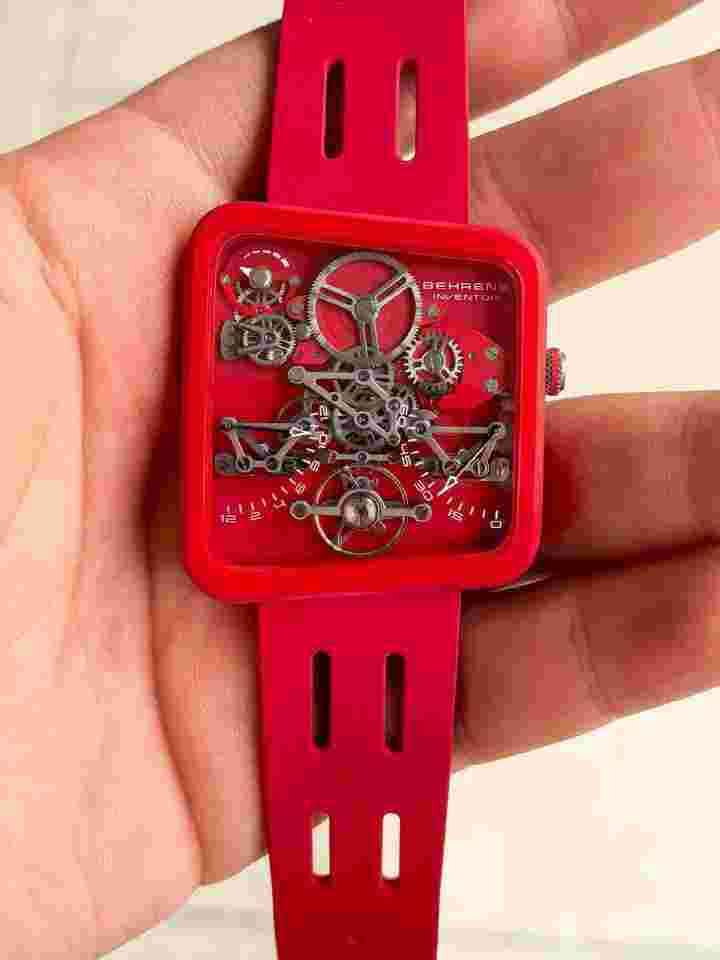 Behrens Limited 33 .NEW Ultra thin 11G carbon fibre manual mechanical watch 42.6X38.6MM.BHR030