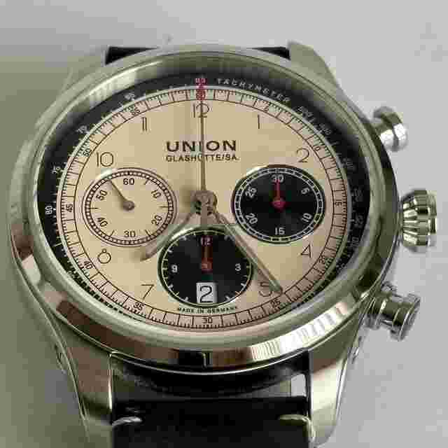 Union Glashütte Belisar Chronograph Full Set neues ungetragenes Union-Band inklusive